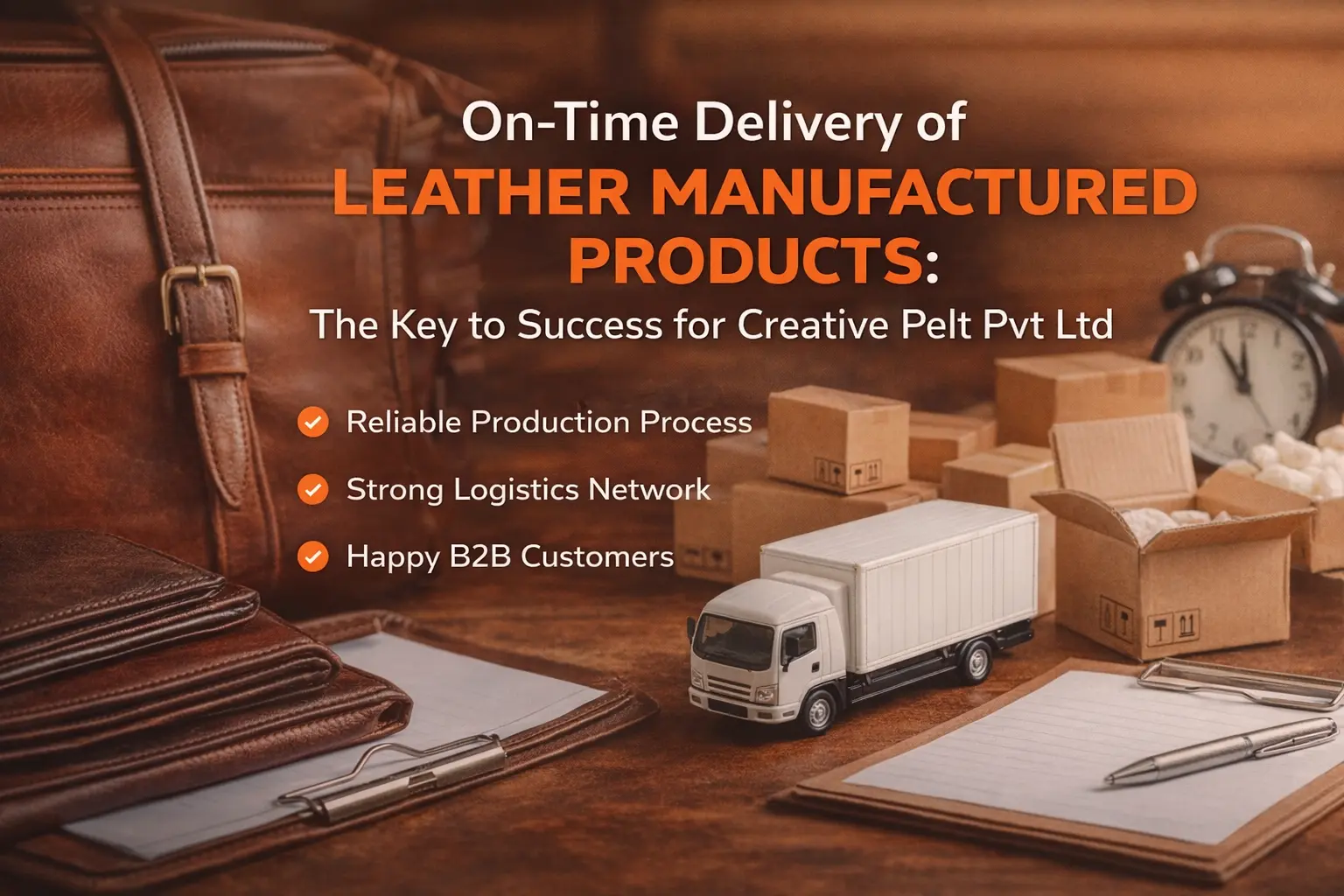 On-Time Delivery of Leather Manufactured Products The Key to Success for Creative Pelt Pvt Ltd