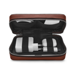 Portable Premium Leather Tech Charge Pouch – Electronics Organizer Supplier